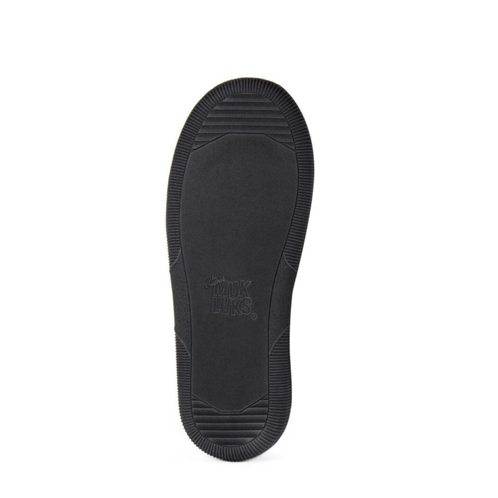 MUK LUKS Men's Faux Leather Clog Slippers Brown Small Size 8-9 New Ships Fast - Picture 7 of 8